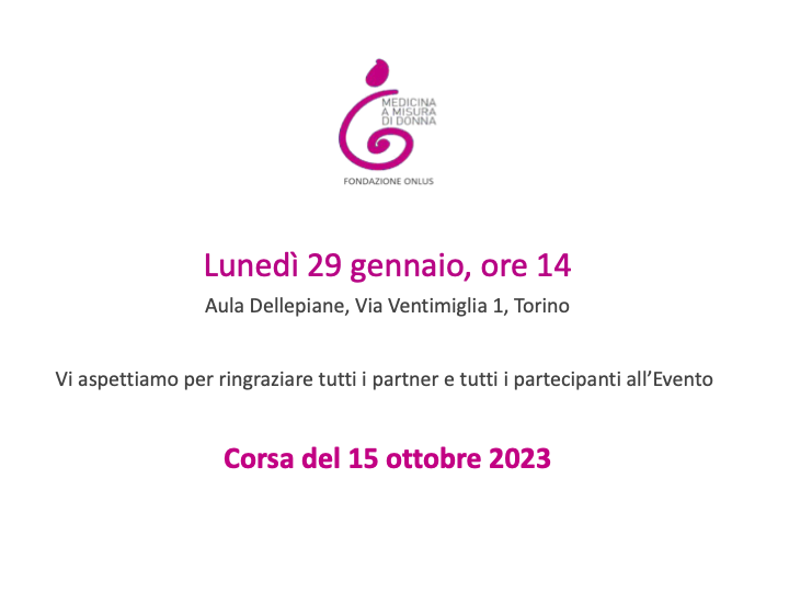 29 gennaio 2024 Corsa 2023. Un ringraziamento speciale