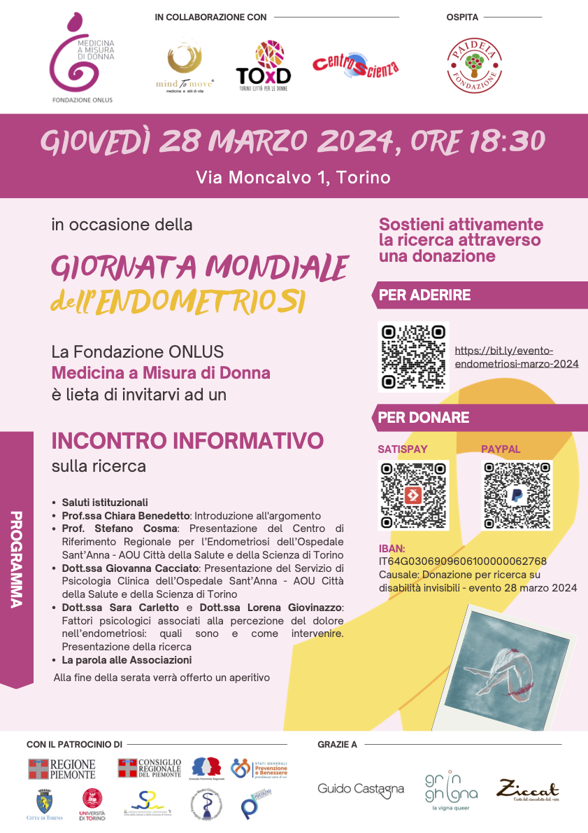 28 marzo 2024 - Giornata mondiale dell'endometriosi